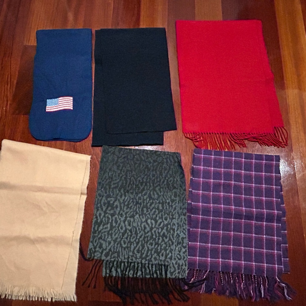 Stylish Multicolor unsized Scarf Set of 6